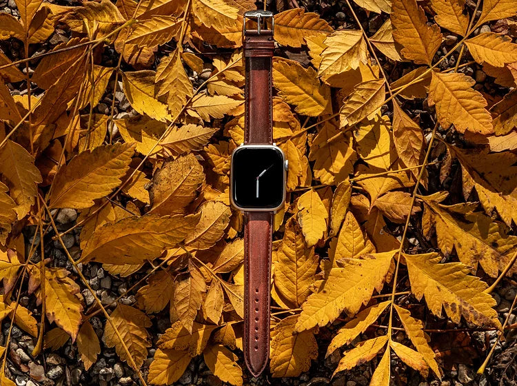 Bracelet Apple Watch en cuir patiné