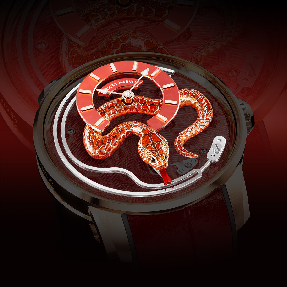 THE ENAMEL SNAKE RED (Edition Limitée)