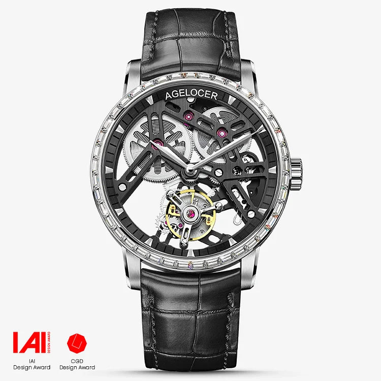 Agelocer Flying Tourbillon squelette diamant