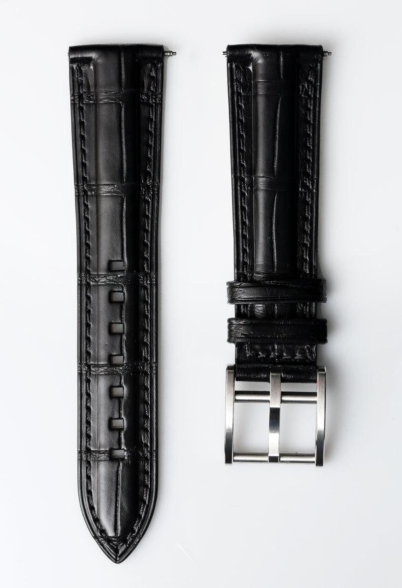 Behrens bracelet cuir Alli-gator noir collection Inventor