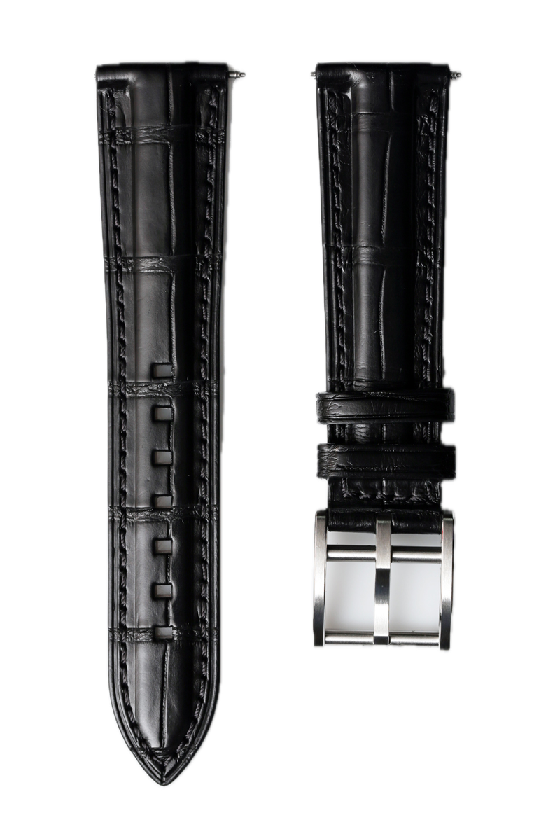 Behrens bracelet cuir Alli-gator noir collection Inventor