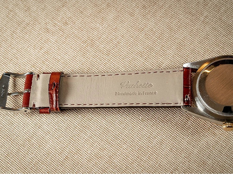 Bracelet de montre en cuir façon croco